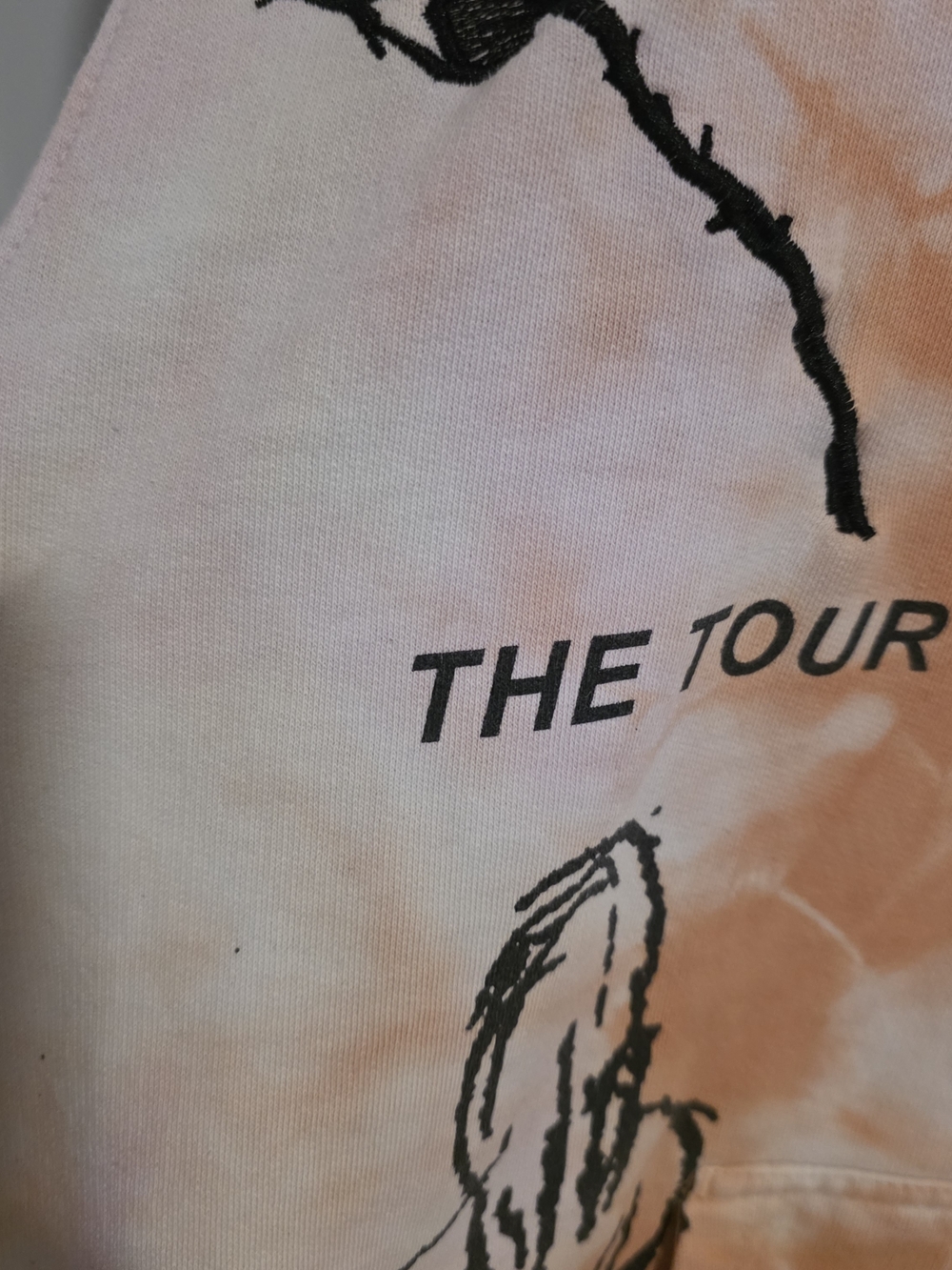 Shawn Mendes The Tour Tie Dye Hoodie Orange Graphic Pullover Size Medium - Picture 5 of 11